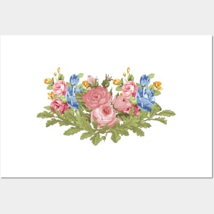 Floral Rose Bouquet Posters and Art